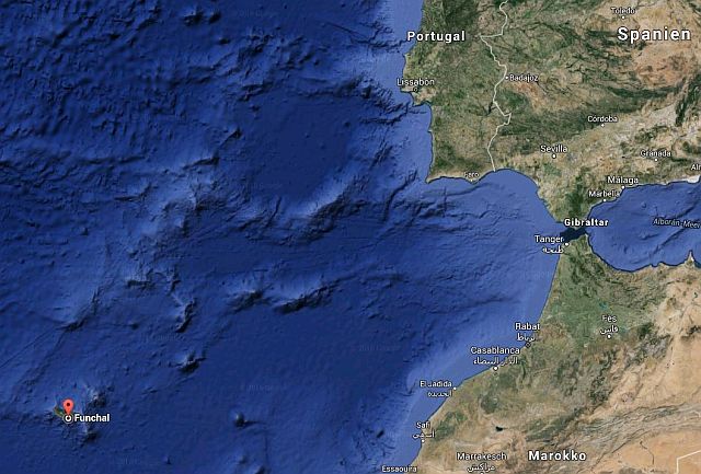 Остров Мадейра на карте